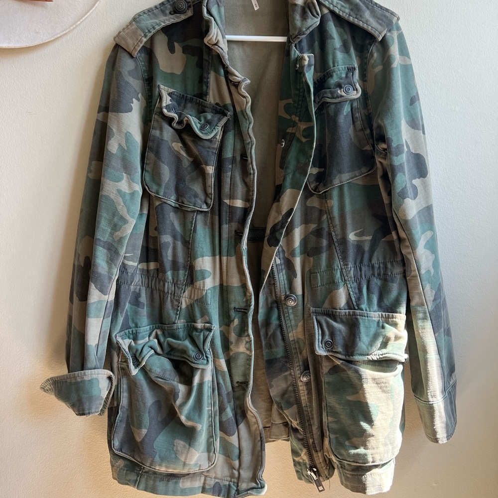 Free People Camo army jacket